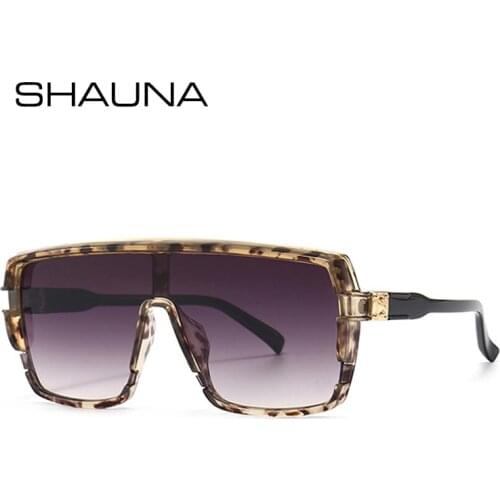 SHAUNA Fashion Oversized Square One Piece Women Sunglasses Retro Brand Designer Gradient Eyewear Shades UV400 Men Sun Glasses