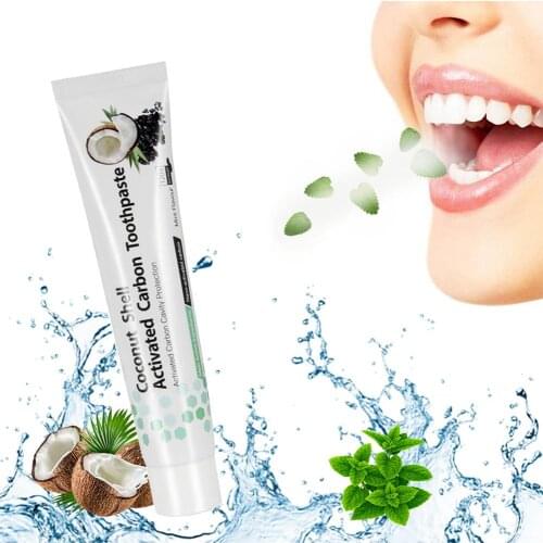 Coconut Shell Activated Carbon Bamboo Charcoal Toothpaste Stains Removal Brightening Oral Breath Refreshing Hygiene Toothpaste