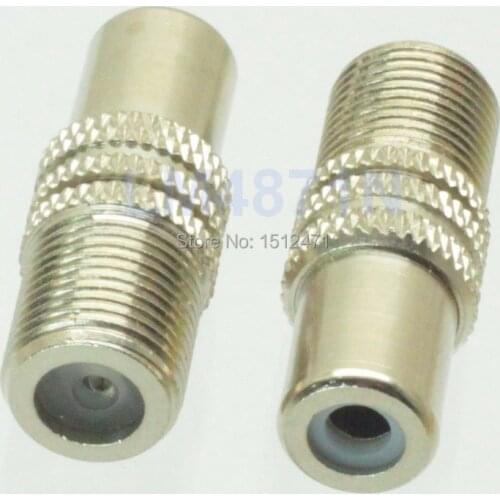 10pcs Adapter converter F TV female jack to RCA female jack pin COAXIAL