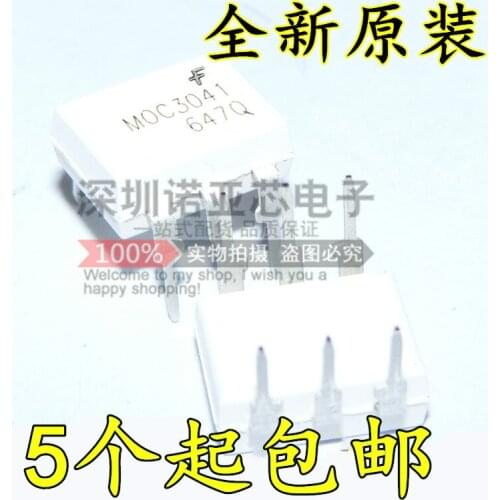 10pcs/lot MOC3041 DIP-6 FSC original optocoupler bidirectional thyristor driver