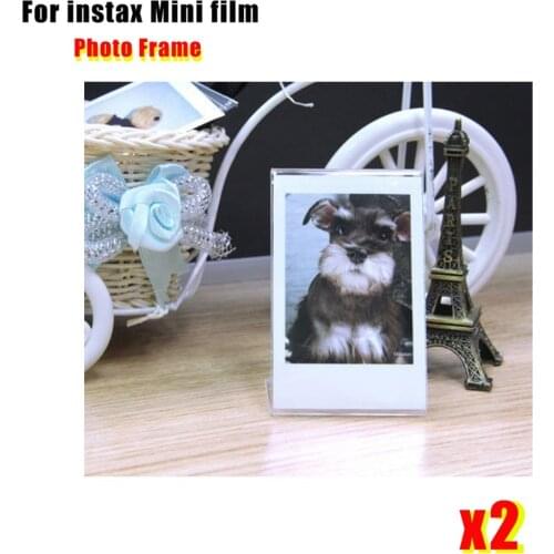 2 Pieces L- Shaped Acrylic Transparent Stand Simple Photo Frame for Fujifilm Instax Mini Mini LiPlay / 7s/ 8/ 9 /70/90 Mini Film