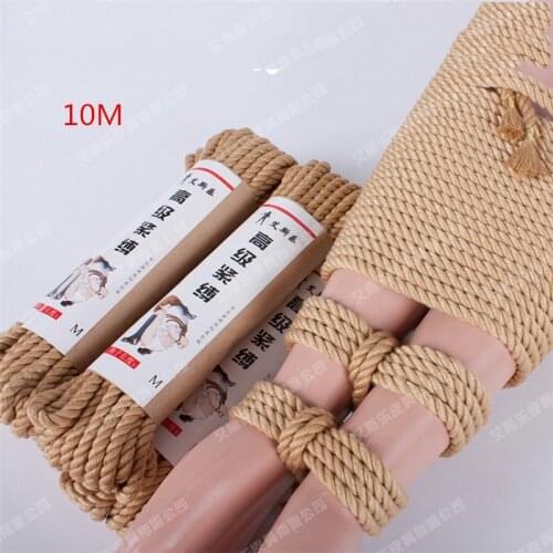 3/8/10M sex bondage sex toys for couples hemp rope Firm and soft slave fetish bondage set Bundled body adult games sex bondage