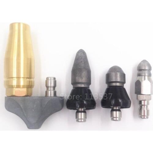 4 nozzles per lot) High Pressure Sewer Drain Cleaning Nozzle, Sewer Jetter Heads