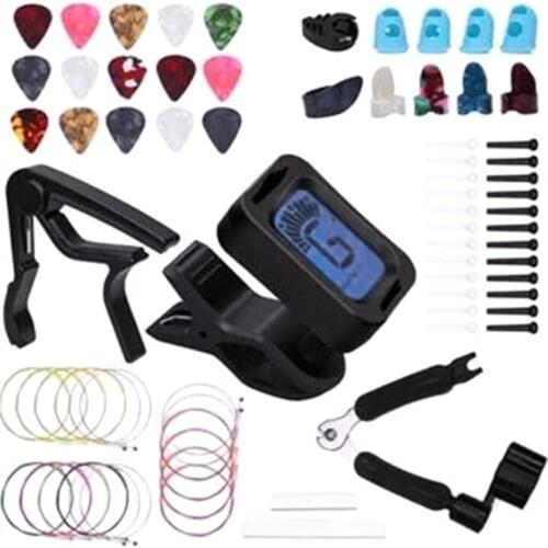 Guitar Accessories Include Strings Finger Cots Picks Tuner Capo String Pillow String Changer Guitar Repair Tools