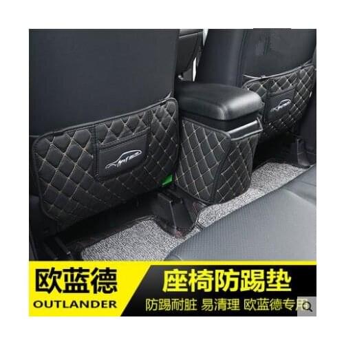 Auto accessories Fit for MITSUBISHI outlander 2013-2019 PU Seat Anti-kick Pad 3pcs set
