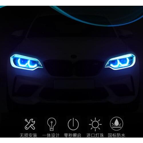 Automobile running water turn light led waterproof universal modified light guide tear light ultra thin daytime running light