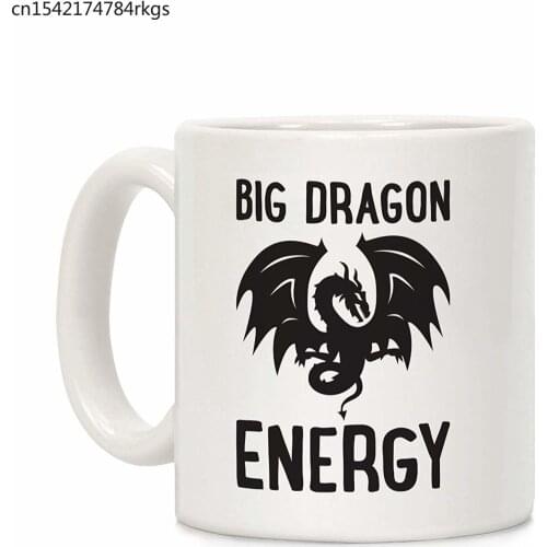 Big Dragon Energy White 11 Ounce Ceramic Coffee Mug