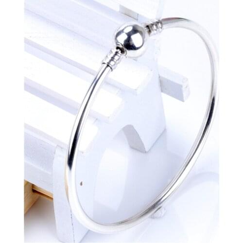 Bewill TOP SALE Authentic 100% 925 Sterling Silver Classic Button Diy Versatile Bracelet for Christmas Gift
