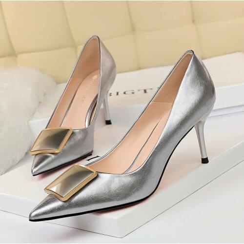BIGTREE Shoes Patent Leather Woman Pumps Fashion Sexy Party Shoes Kitten Heels Office Shoes Classic Pumps Plus Size 35-43