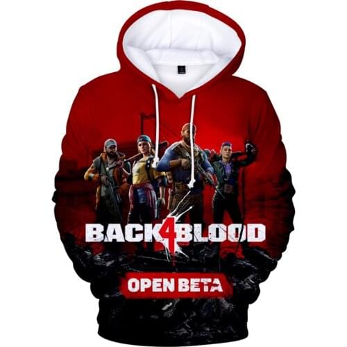 BSLNXNMA Back 4 Blood 3D Hooded Sweatshirt Casual Adult Kids Pullovers Casual Hoodies Sweatshirts