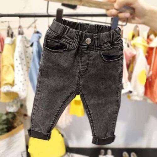 Girls Jeans Kids Autumn Spring Clothes Boys Trousers Children Denim Pants for Baby Boy Jeans toddlers black blue