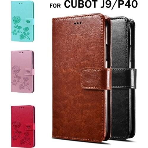 Flip Case For Cubot J9 CubotJ9 PU Leather Coque Case For Cubot P40 CubotP40 Wallet Phone Pouch Funda Capas Cover Cases