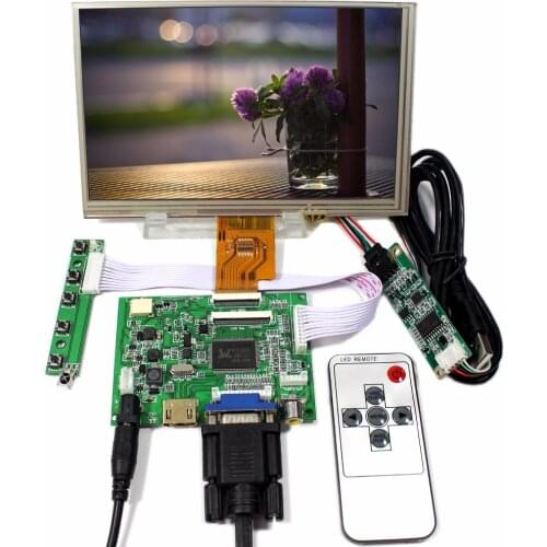 HD MI VGA 2AV LCD Controller Board VS-TY2662-V2 7" AT070TNA2 1024x600 Touch LCD