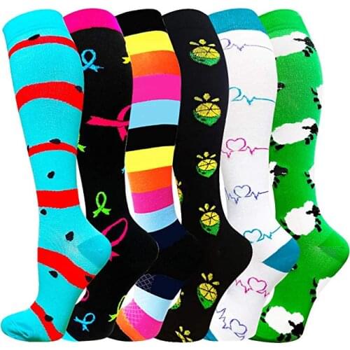 Compression Socks Fit For Sports Black Compression Stocking 20-30 Mmhg Best Stockings Running For Anti Fatigue Pain Relief Socks