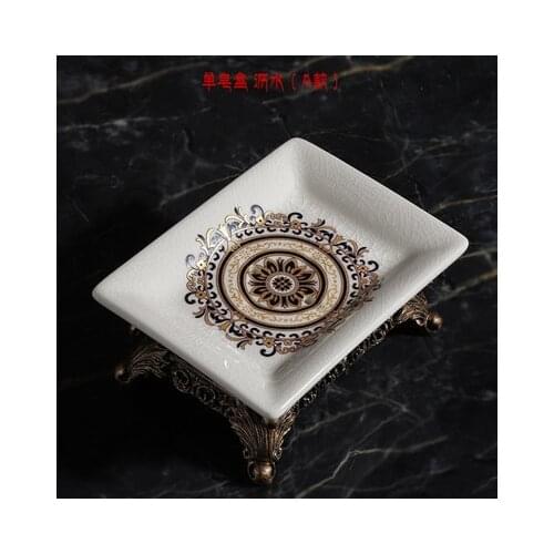 Ice Cracked Porcelain Soap Box Bathroom Accessories Ceramic Soap Dish Plate Shower Tray Storage Bath Holder Organization kitche