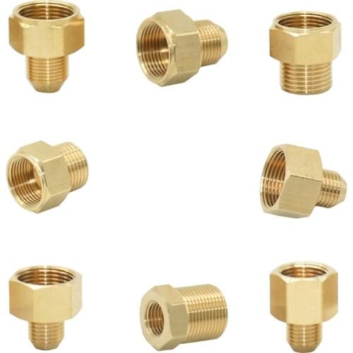 Brass 3/8 1/2 Inch M22 M18 M14 Thread Connector Female Male Water Tap Repair Extend Kitchen Bathroom Tube Adapter 1 Pcs
