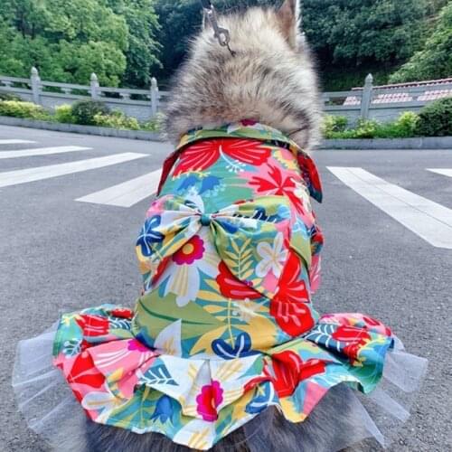 Summer Dog Dress Princess Skirt Small Medium Large Big Dog Clothes Dresses Schnauzer Samoyed Husky Golden Retriever Clothing
