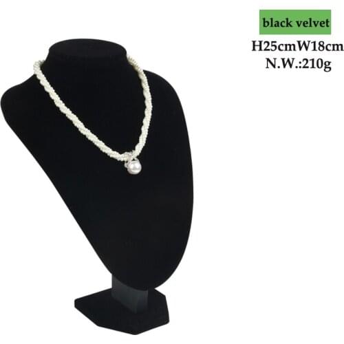 Fashion Hot Model Show Exhibitor 6 Black Velvet Jewelry Display For Woman Necklaces Pendants Mannequin Jewelry Stand Organizer