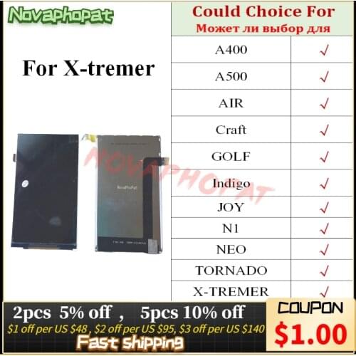 Novaphopat For Explay A400 A500 Air craft Golf indigo Joy N1 NEO Tornado X-tremer LCD Display Screen Module + tracking
