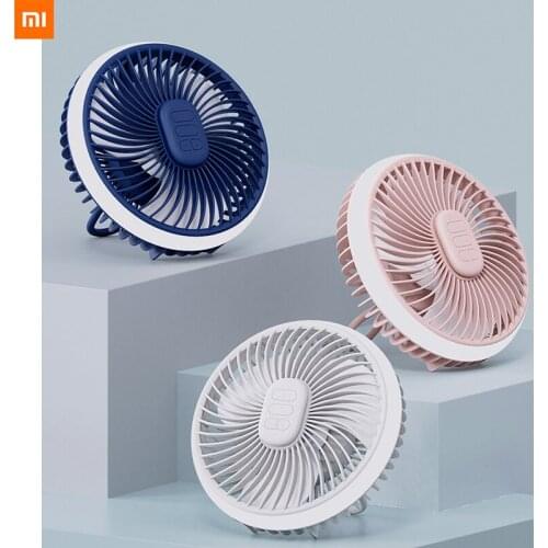 2021 New Xiaomi Mijia Youpin Fan Rechargeable Outdoor LED Lighting Mini Ceiling Fan Office Desk Fan 4000 mAh battery