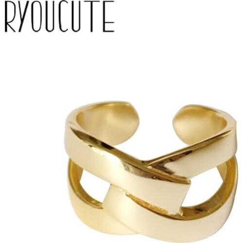 New Charming Gold Color Cross Finger Ring for Women Vintage Boho Knuckle Party Rings Gothic Punk Jewelry Gifts for Girls