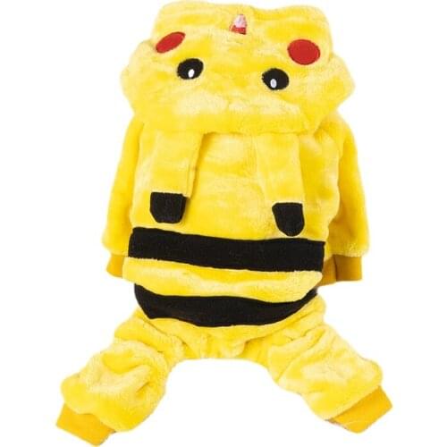 Pet Dog Clothes, Winter Warm Plus Velvet Net Red Pet Clothes Teddy Bichon Hiromi Small Puppies Cat Fighting Warm Cute Clothing