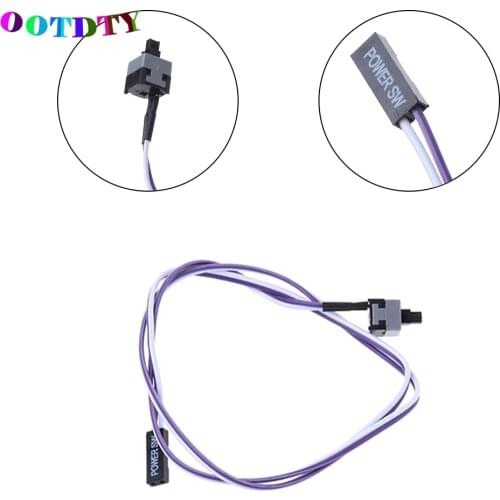 OOTDTY Los PC Computer Desktop ATX Power On Supply Reset Cable Cord Switch Connector