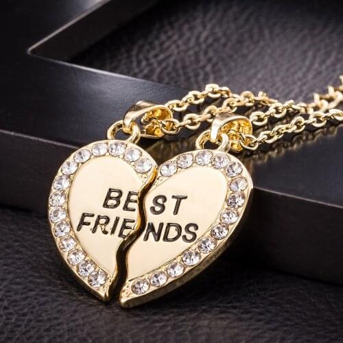 Home&Nest Best Friend Forever Necklace Unisex Mens Womens Heart bff Pendant Necklace Jewelry Chain Chokers Necklaces #0507