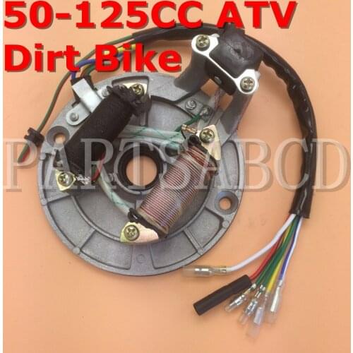 PARTSABCD Magneto Stator Plate 70cc 90cc 110cc 125cc Dirt Bike ATV Go Kart Chinese 2 coil