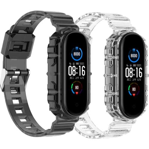 Watchbands Pulseira for Mi Band 6 Strap for XiaoMi Mi Band 5 Replacement Bracelet Silicone Transparent Straps for Mi Band 4 3