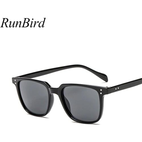 RunBird Fashion Vintage Small Frame Rice Nail Colorful Sun Glasses 2018 Male Square Sunglasses Men Classic Retro Man 5047