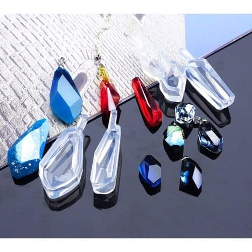 6 Pieces Mixed Shape Silicone DIY Pendant Mold Earring Necklace Mould for Resin Jewelry Making Tool