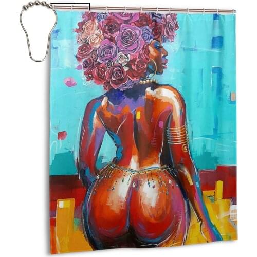 New Oil painting art Waterproof Shower Curtain Polyester Sexy Vintage Showering Bath Decoration Curtains In The Bathroom