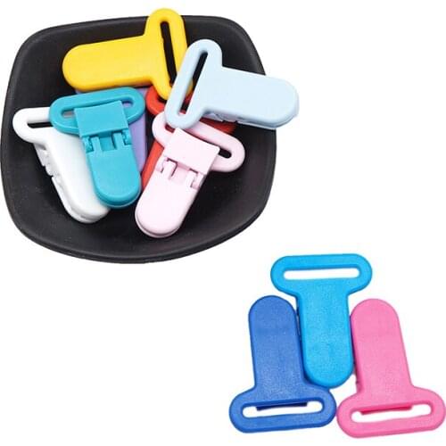 Chenkai 50PCS 25mm Baby Plastic Pacifier Clip Transparent Pacifier Clip Soother Holder For Baby Dummy Pacifier Nipples Holder