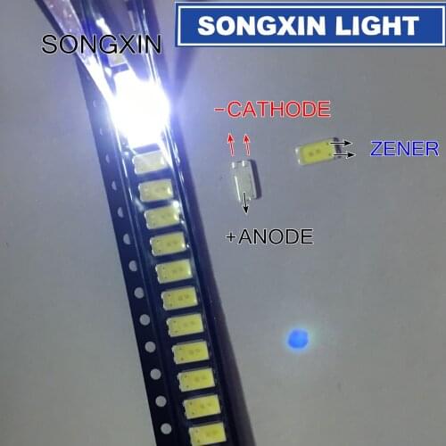 1000pcs For LG 5630 3V 0.5W LED Backlight Middle Power LED Cool white LCD Backlight for TV