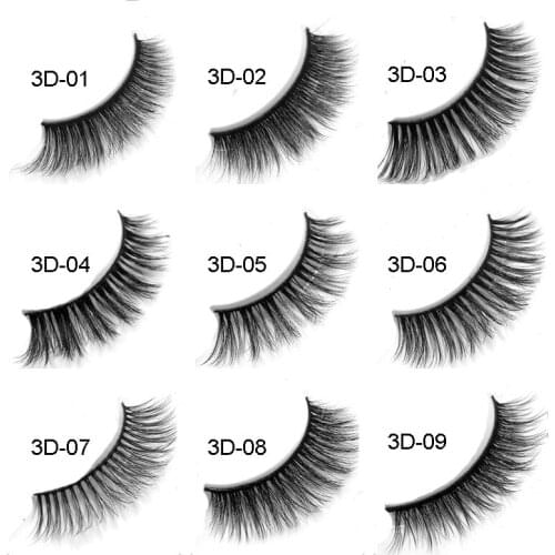 3D Mink Lashes False Eyelashes Soft Natural long thick Eyelashes Handmade Fake Eye Lash Extension for full professional makeup