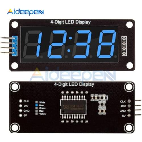 TM1637 4-Digit LED 0.56 Inch Display LCD Screen Tube 7 Segments Blue Display Clock Double Dots Module For Arduino Board