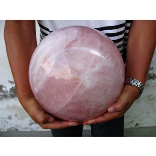 54.3lb HUGE NATURAL rose quartz crystal sphere ball healing