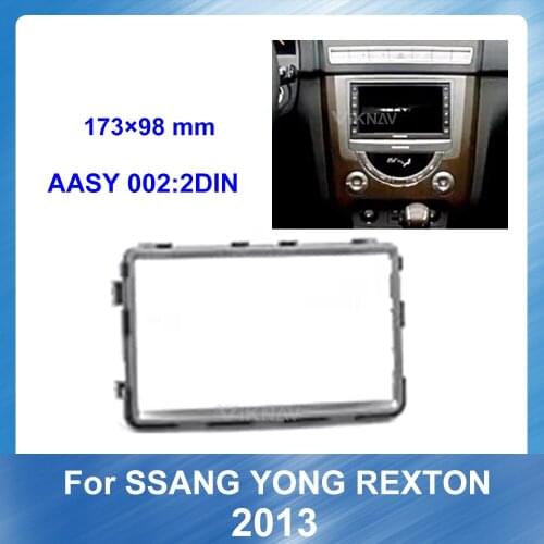 Car Radio Stereo Fitting installation Fascia for SSANG YONG Rexton 2013 Stereo Frame Fascias Panel Facial DVD CD Dash Bezel