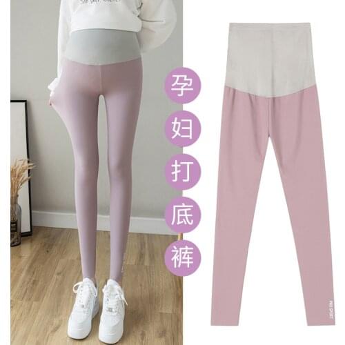 Pregnant Yoga Pants Cotton Skinny Leggings For Pregnant Women Hight Waist Belly Maternity Trouser With Printed Words