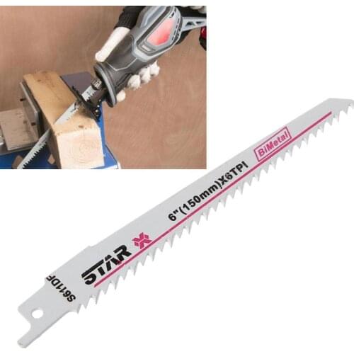 Bi-Metal S611DF 150mm 6\" Reciprocating Saw Blade Effective For Cutting Wood Woodworking B2QB