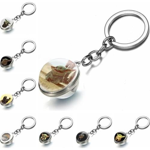 Star Wars 9 Yoda Baby Keychain Anime Figure Cartoon Baby Yoda Grugo Anime Figure Key Chain Keyrings Gift Toys for Children