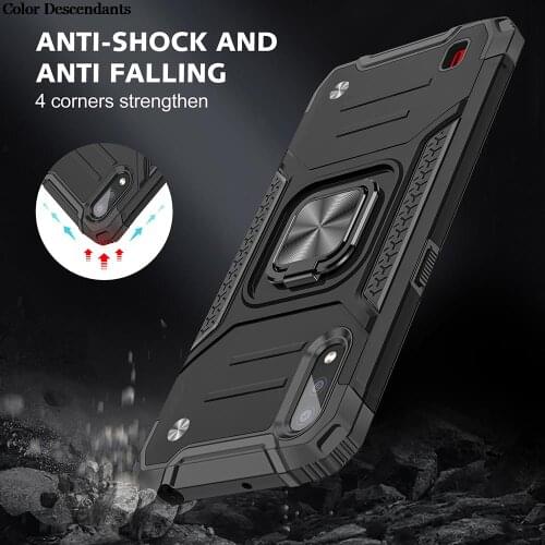 Armor Shockproof Case For Samsung Galaxy Note 20 Ultra 10 Plus 9 8 A51 A71 5G A01 Core A11 A21 A10 A20E Magnetic Ring Phone Case