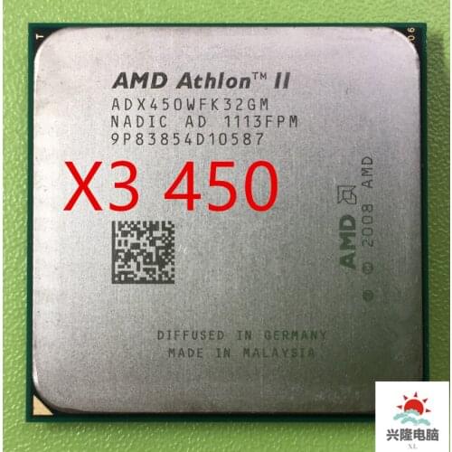 For AMD Athlon II X3 450 3.2Ghz Triple-Core Processor Socket AM3 938-pin cpu working 100% Free Shipping