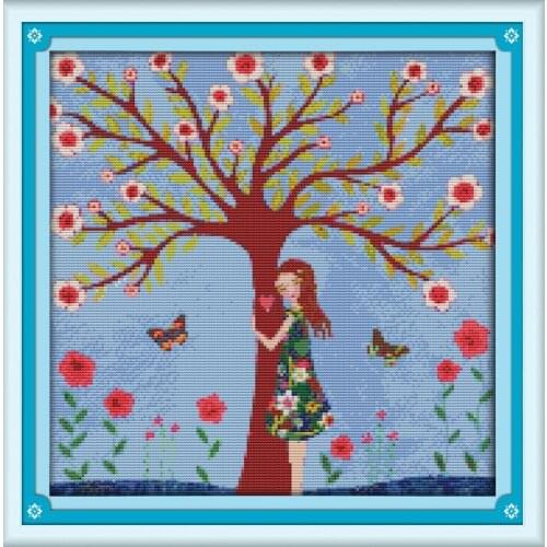 Everlasting Love Christmas Yearning For Spring (7) Ecological Cotton Chinese Cross Stitch Kits Stamped 11 CT New Year Promotion