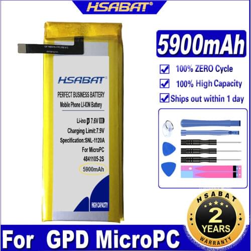 HSABAT 4841105-2S 5100mAh Battery for GPD MicroPC Handheld Gaming Laptop GamePad Applicable to the new version Batteries