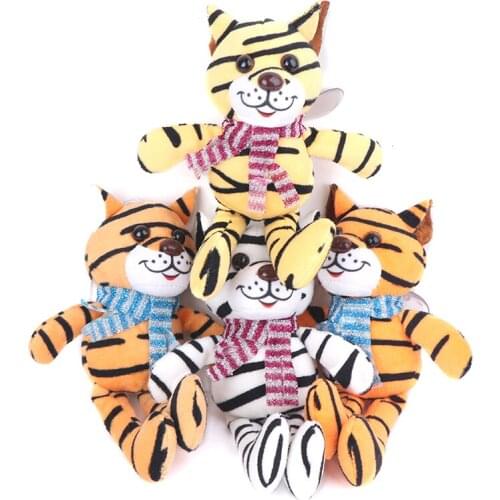 2022 Year 17CM Tiger Stuffed Plush ToyPendant Gift Keychain Plush Toy Doll Stuffed Animal Toy For Children