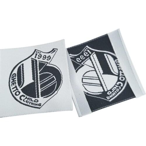 Customized High Density Woven Labels With Soft Edge For Child Clothing Tag Custom Embroidered Tags For Kids Clothes Sewing Label
