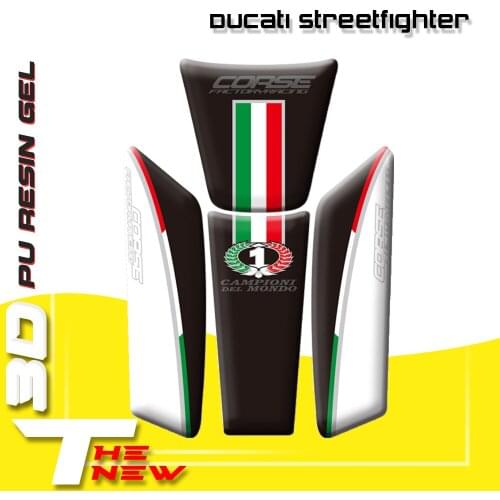 Motorcycle Stickers Fuel Tank Sticker Fishbone Protective Decals Tank Pad Protector For Ducati Streetfighter 2009 - 2015 10 11