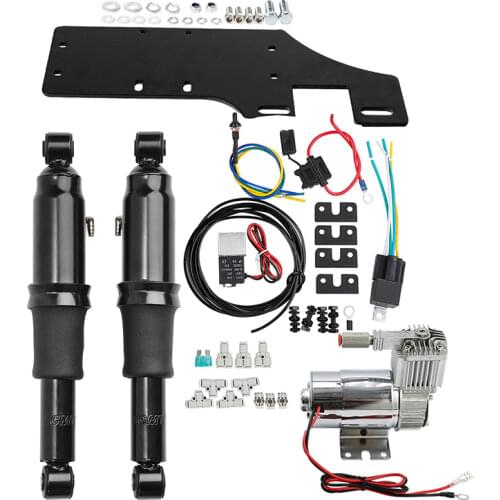 Motorcycle Rear Air Ride Suspension Kit For Harley Touring Road King Street Glide Electra Glide 1994-2020